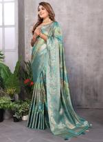 Silk Sky Blue Festival Wear Weaving Saree